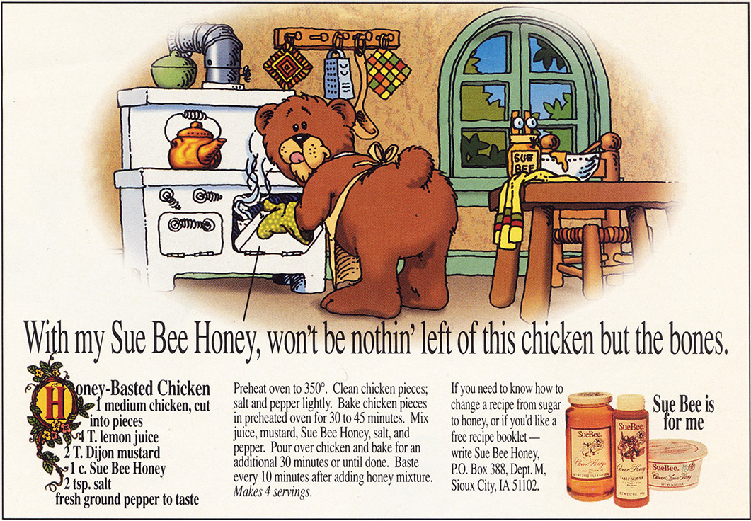 Sue Bee® honey Bear Nothin but bones ad