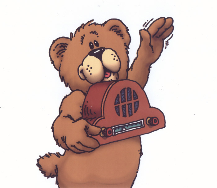 Sue Bee® honey bear clock radio