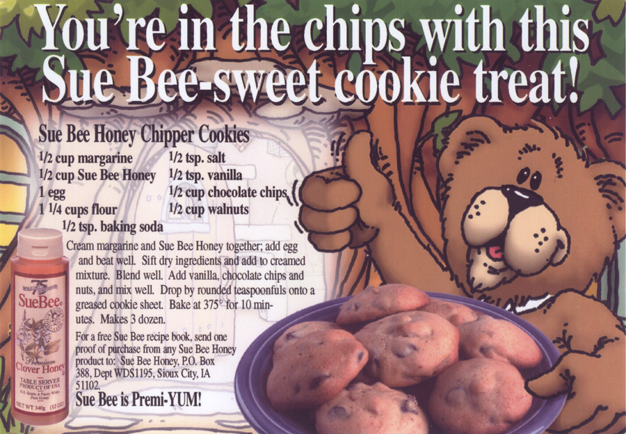 Sue Bee® honey chipper cookies