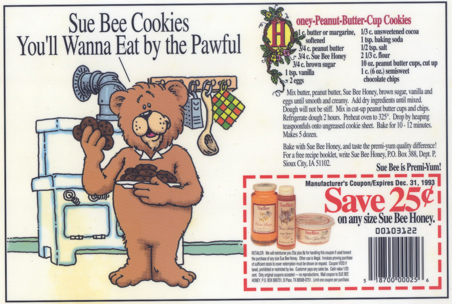 Sue Bee® honey cookies pawful