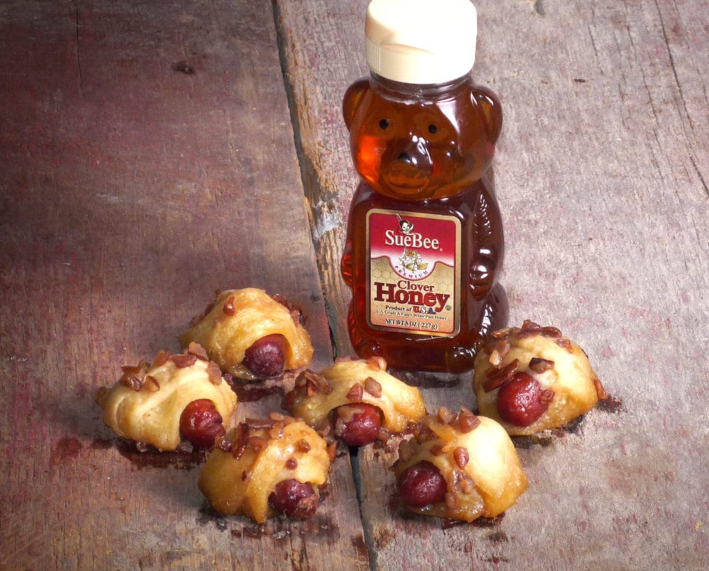 Mini Pigs in a Blanket With Honey-Caramel Sauce - Sioux Honey Association Co-Op