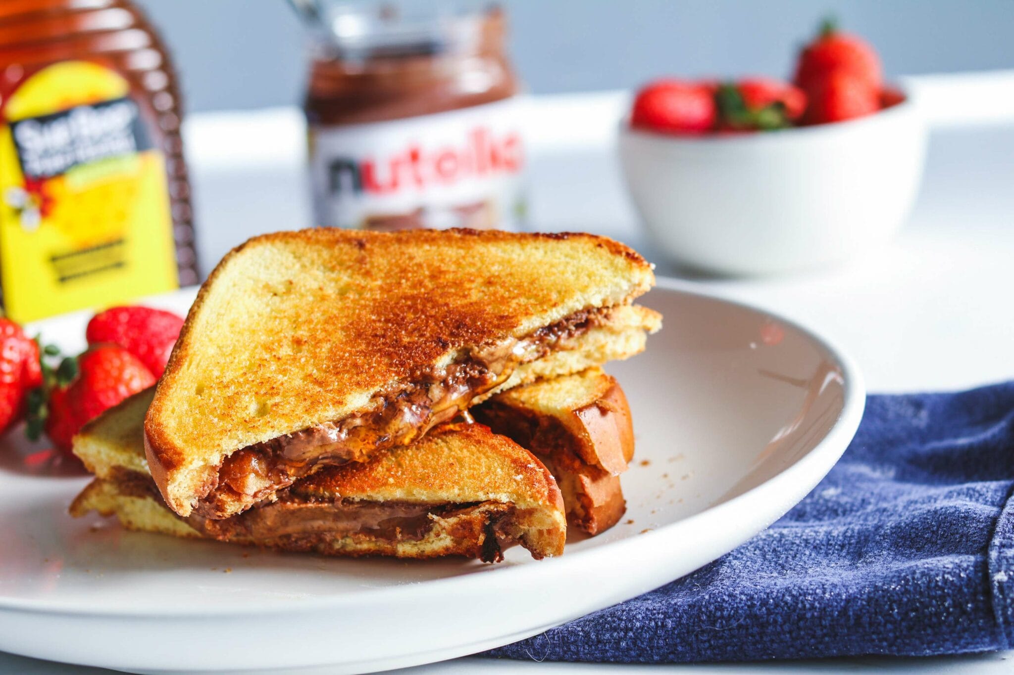 Grilled Honey Peanut Butter Nutella Sandwich Sioux Honey Association CoOp