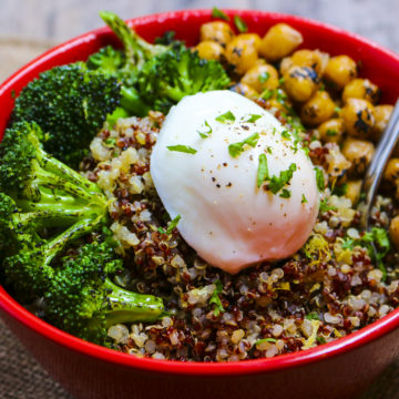 Quinoa Bowl with Roasted Veggies + Honey Vinaigrette