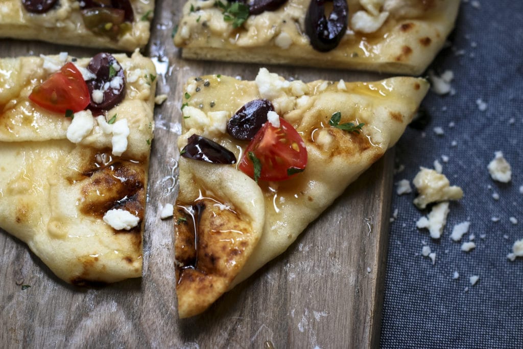 Greek Naan Pizza - Sioux Honey Association Co-Op