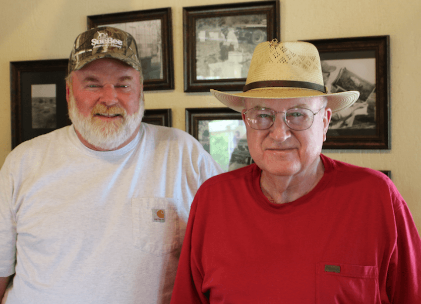 Photo of Bryan Beekman and his father, Bill Beekman.