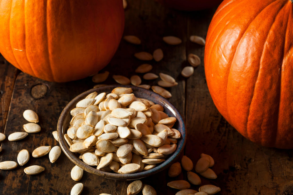 Photo of pumpkin and pumpkin seeds
