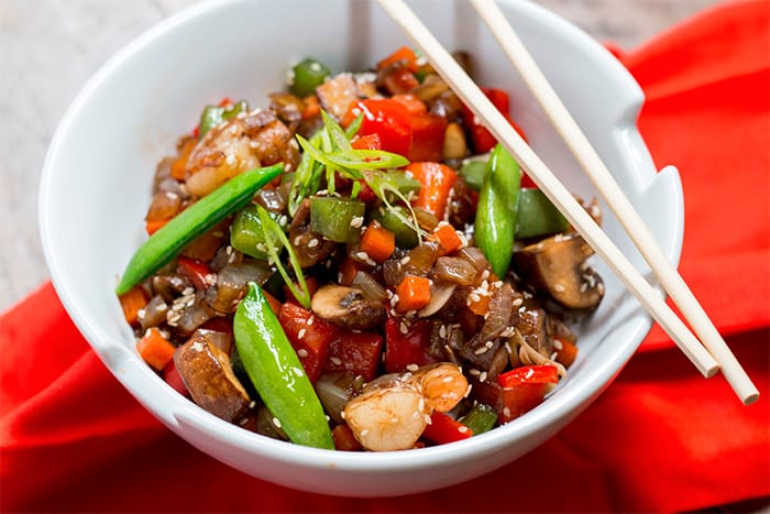 Photo of stir-fry with hot honey