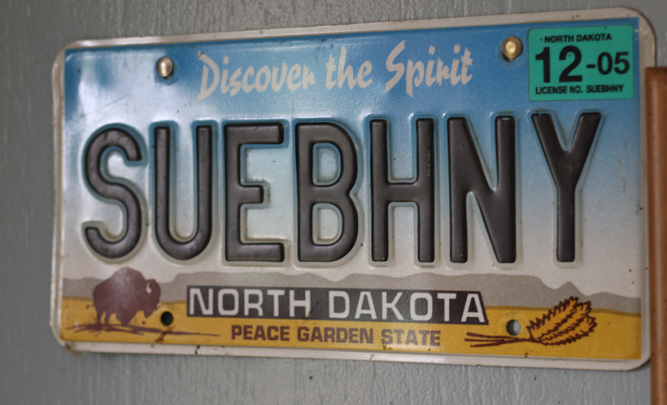 SUEBHNY license plate from North Dakota
