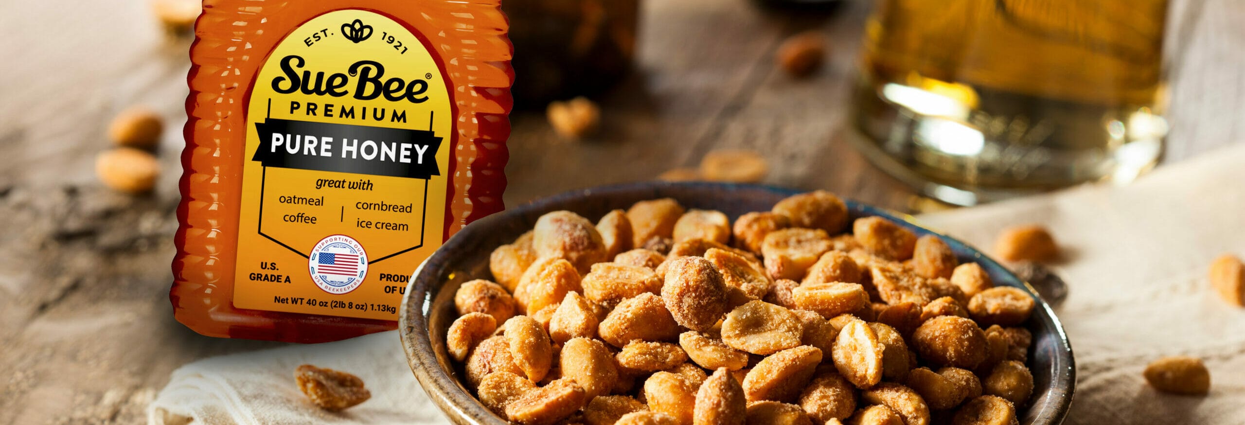Honey Roasted Peanuts - Sioux Honey Association Co-Op