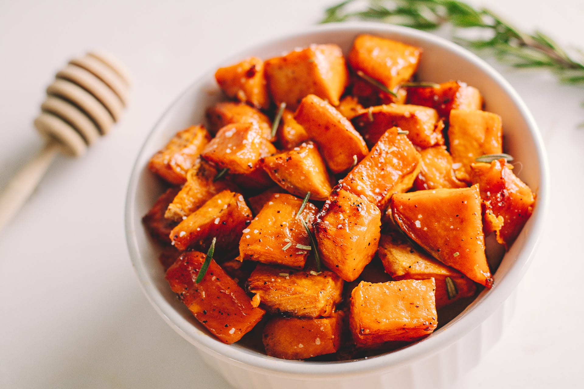 Oven Roasted Honey Glazed Sweet Potatoes Sioux Honey Association Co Op