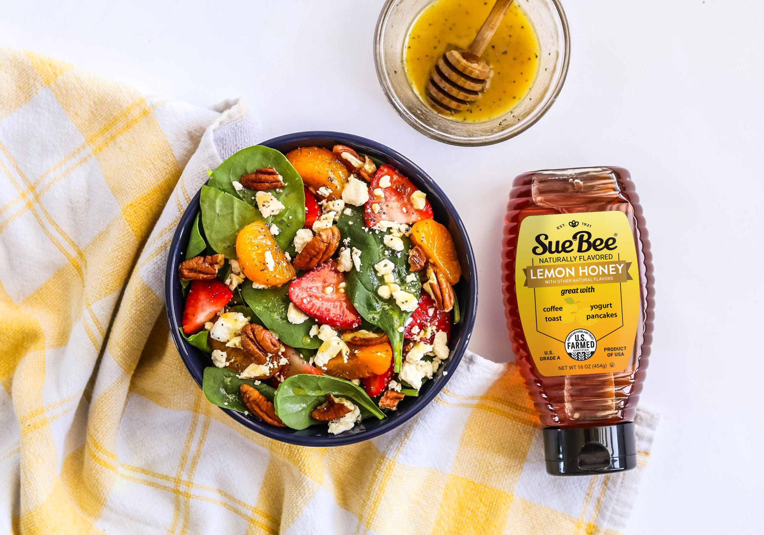 Strawberry Spinach Salad with Honey Poppyseed Dressing - Sioux Honey Association Co-Op