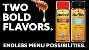 Two Bold Flavors. Endless Menu Possibilities. Bottles of Sea Salt and Hot Honey